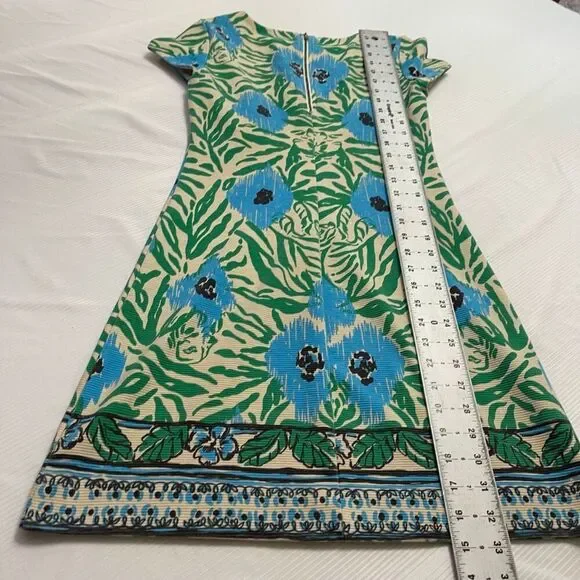 Lilly Pulitzer Layton Sea Oat Ikatty Ikat Engineered Print Shift Dress Size XS - Picture 7 of 7
